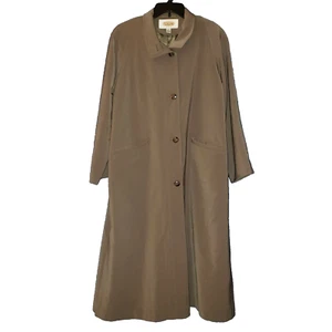 TALBOTS PETITES TRENCH COAT WOMEN'S SIZE 10 GREEN - Picture 1 of 6