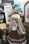 Lolita Lattice Dress+Headwear Brown Clothes For Blythe 1/6 1/4 1/3 Bjd Doll Luts