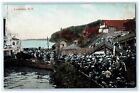 C1905 Steamer Ferry Ship Dock Port Lewiston New York Ny Vintage Antique Postcard