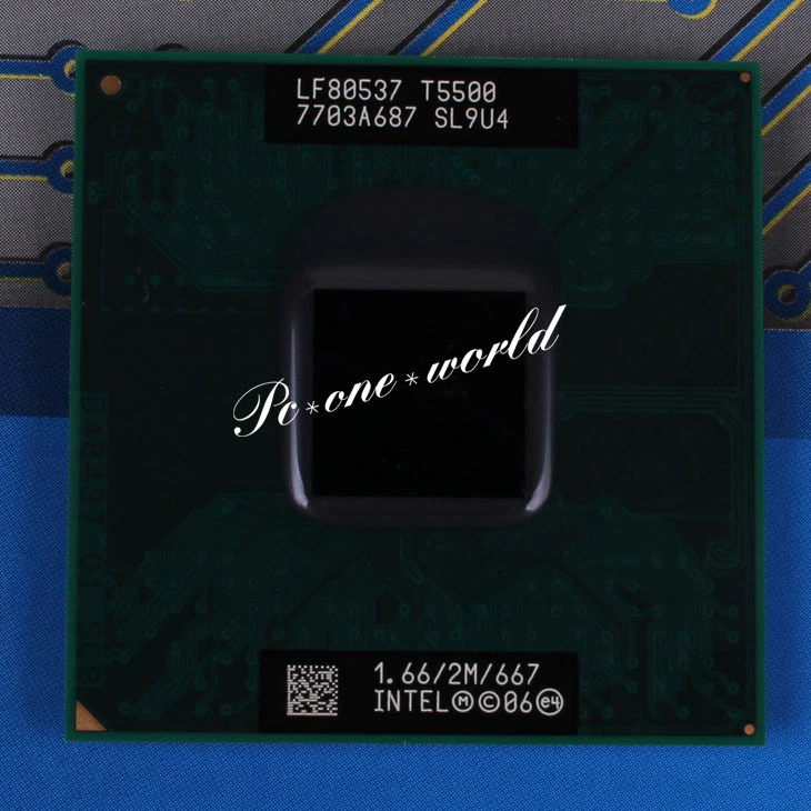 100% OK SL9U4 Intel Core 2 Duo T5500 1.66 GHz Dual-Core Laptop Processor CPU - Image 1 of 1