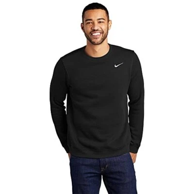 Nike Men's Crewneck Long Sleeve Sweatshirt Pullover, Black, Size S - Image 1 of 3