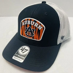 '47 Brand Auburn Tigers Trucker Hat Cap Snapback Adjustable Blue White - Picture 1 of 6
