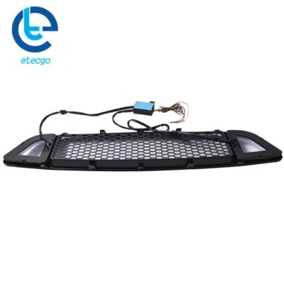 For 2013-2014 Ford Mustang Front Bumper Upper Hood Mesh Grille LED Lights - Image 1 of 4