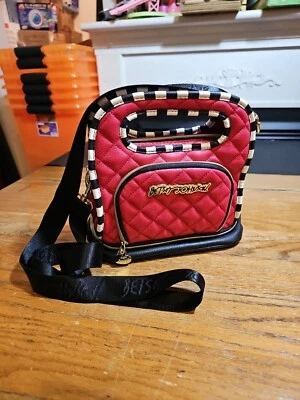 Betsey Johnson Red Quilted Insulated Lunchbox Handle Crossbody Strap - Image 1 of 4