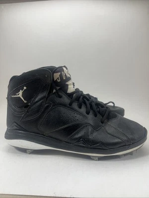 Nike Mens Air Jordan 7 metal baseball cleats black - size 10 - Image 1 of 4
