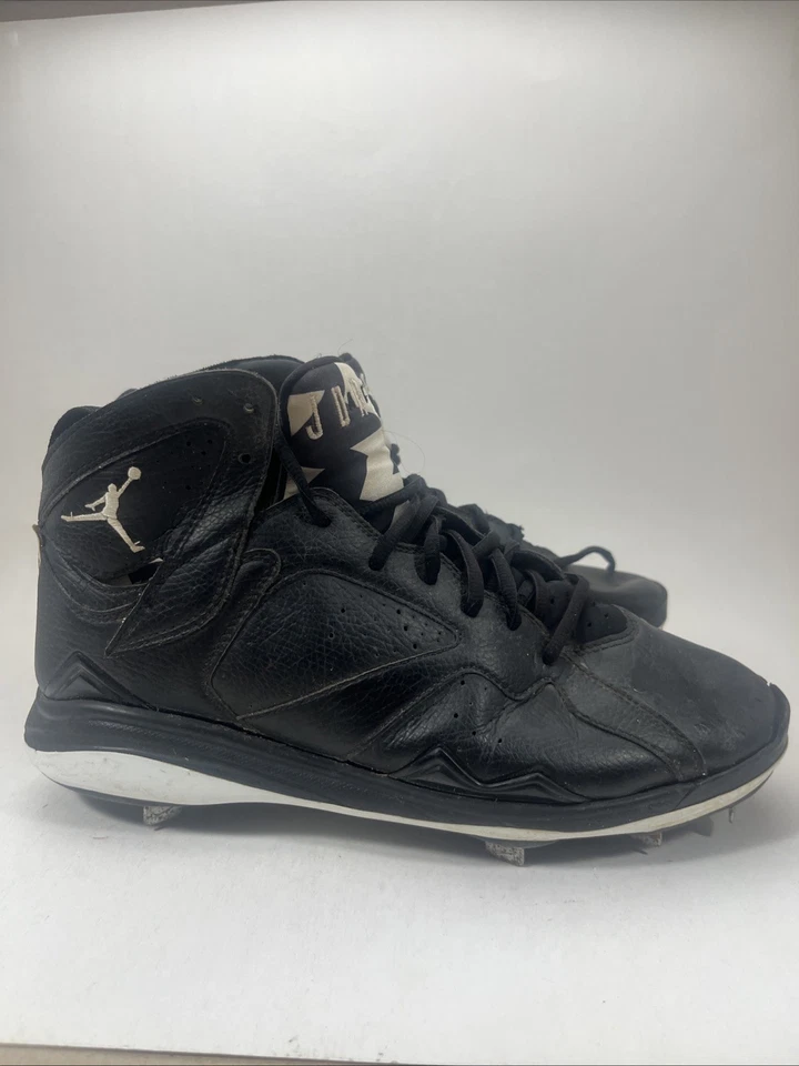 Nike Mens Air Jordan 7 metal baseball cleats black - size 10 - Image 1 of 4