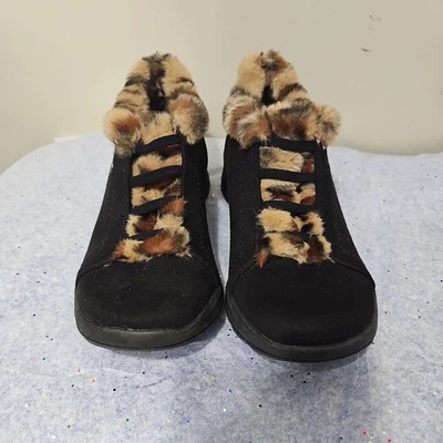 Sapato de Pele Sintética Dourada Bzees (Feminino) - Preto - Tamanho 8,5 M - Imagem 1 de 4