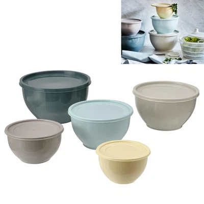 IKEA GARNITYREN Bowl with lid, set of 5, mixed colours - Image 1 of 4