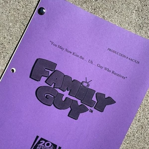 Family Guy Original 2005 Production Used Table Draft Script Seth MacFarlane - Picture 1 of 13