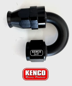 Black | Kenco Dash AN 10 180 Degree PTFE Nylon Hose Type Fitting End | FREE P... - Picture 1 of 1