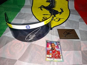 F1 2025 LEWIS HAMILTON SIGNED BELL HELMET VISOR CARD PLAQUE FERRARI FORMULA 1 - Picture 1 of 1