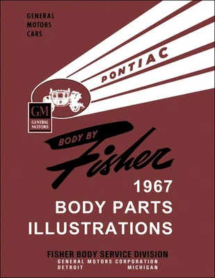 1967 Pontiac Fisher Body Parts Illustration Manual Sheet Metal Trim Seats Doors - Image 1 of 2
