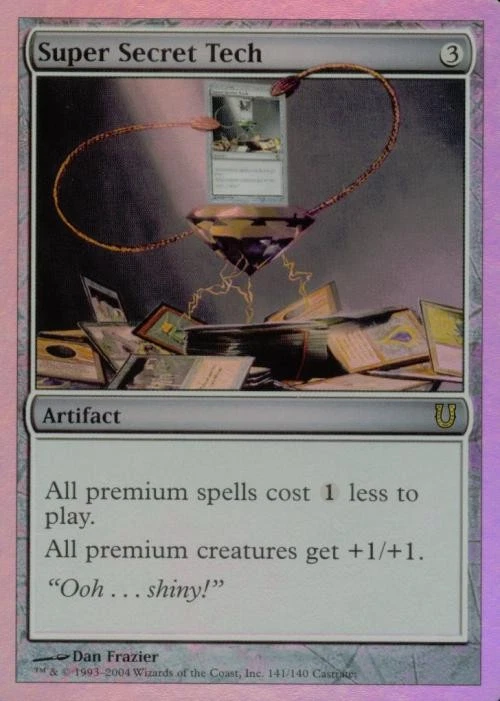 Super Secret Tech -Foil Light Play MTG Unhinged - Image 1 of 1