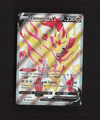 Zamazenta V SWSH293 Sword & Shield Full Art Black Star Promo Pokemon Card NM - Image 1 of 4