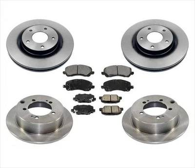 Front Rear Rotors & Brake Pads For Mitsubishi Outlander All Wheel Drive 2013-15 - Image 1 of 4