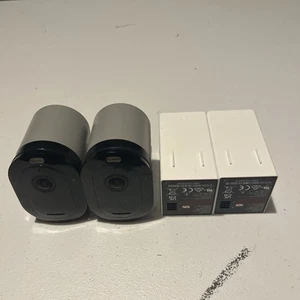 Arlo Pro 4 VMC4041P Spotlight Indoor/Outdoor Camera w/ battery X 2 - Picture 1 of 4