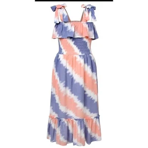 Jessica Simpson Girls’ Ruffle Tie Dye Maxi Dress Size: M 10/12 - Picture 1 of 7