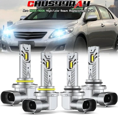 For Toyota Camry 1992-1996 6000K LED Headlight High Low Beam Bulbs Combo Kit 4PC - Imagen 1 de 4