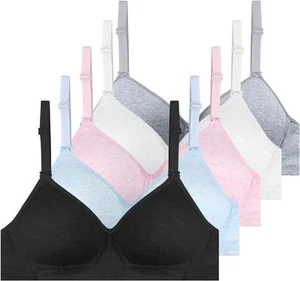Phennie's Girls Training Bras Teens Sports 32, Black+white+darkgrey-pink-blue - Picture 1 of 5