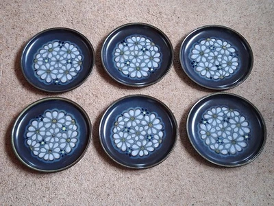 Denby Bokhara Cluster Kismet Side Plates 21cm Set Of 6 Excellent Condition - Image 1 of 4
