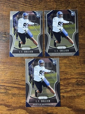 (3) 2019 Seattle Seahawks ROOKIE L.J. Collier Panini Prizm ROOKIE CARD #380 - Image 1 of 4