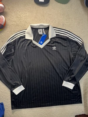 Adidas Originals Trefoil Retro Pique Shirt Men's size 2XL Black White Oversized - Image 1 of 4