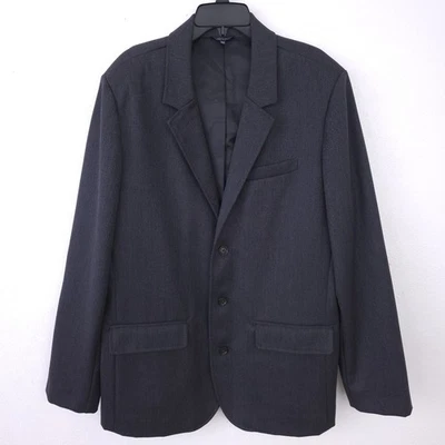 Vintage LL Bean Signature Gray Herringbone Wool Sport Coat Jacket Blazer Mens 44 - Image 1 of 4