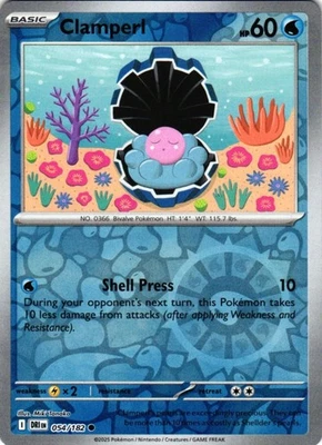 Clamperl Reverse Holo Common SV10: Destined Rivals 054/182 NM - Image 1 of 2