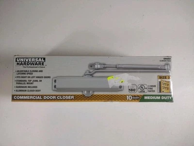 Universal Hardware Medium-Duty Commercial Door Closer Aluminum Finish UH4051 - Image 1 of 2