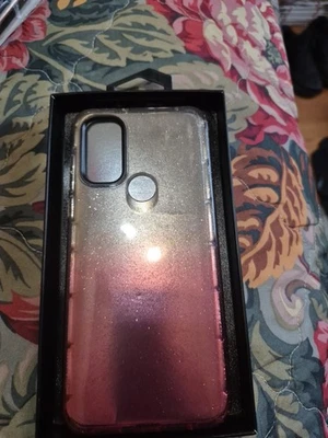 i2. ZIZO Surge 系列保护壳 适用于摩托罗拉 Moto g PURE 透明粉色亮片 — 第 1/2 张图片