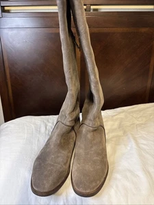 UGG Australia DALEY Tan Brown Sz 9 Tall Suede Equestrian Riding Boots - Picture 1 of 13