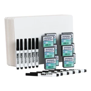 Flipside Products Classroom Dry Erase Board Set 9"x12"  - Set of 12 - Picture 1 of 7