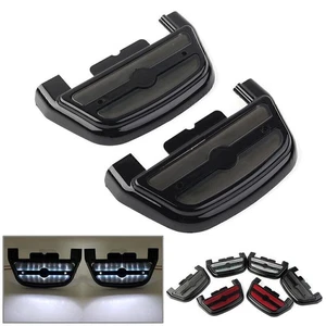 For Harley Dyna Touring Road King Led Light Passenger Footboard Floorboard Cover - Picture 1 of 12