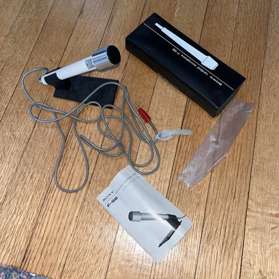 Vintage Sony F-98 Cardioid Dynamic Microphones Tested Working + Acc Audiophiles - Image 1 of 4