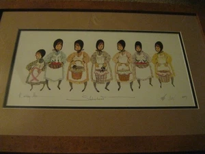 "SISTERHOOD" P. Buckley Moss Print, Signed Numbered beautifully framed 23”x 15” - Picture 1 of 22