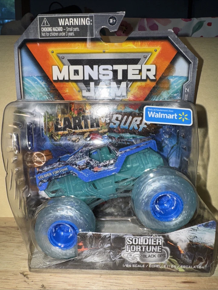 Spin Master Monster Jam Earth Vs Surf  Soldier Fortune Black Ops Walmart Exclusi - Image 1 of 4