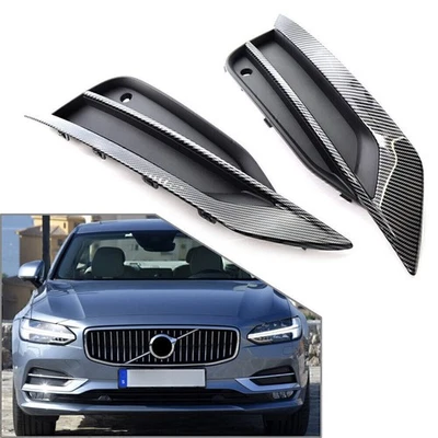 1 Pair Front Bumper Fog Light Grille For VOLVO S90 V90 2016-2019 2017 2018 Foto 1 de 4