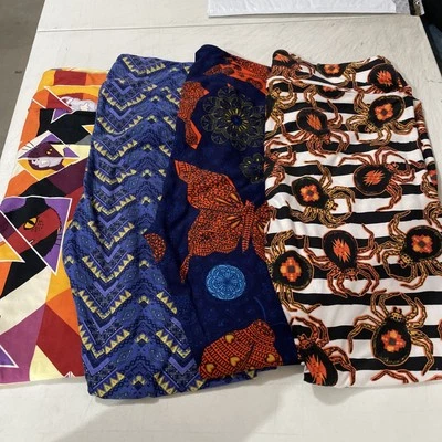 Lot 4 LuLaRoe TC (12-18) Leggings Multi Color Patterns NWOT - Image 1 of 2