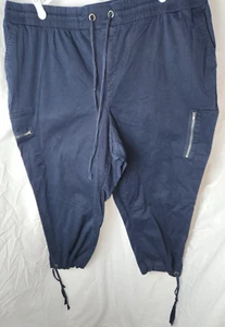 CATO pants womens capri stretch 22/24W navy blue - Picture 1 of 18