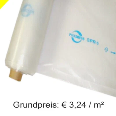 GEKAHO Gewächshausfolie UV-5 Profi Breite 2,50 m Frühbeet Tunnel Folie Tomatenhausfolie