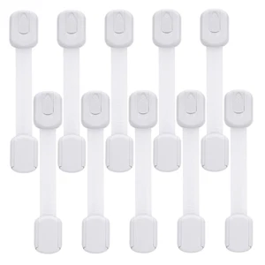 Child Safety Cabinet Locks - (10 Pack) Baby Proofing Latches to Drawer Door Frid - Picture 1 of 12