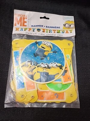 Despicable Me Minions Feliz Cumpleaños 6 Pies Colgante Banner Fiesta Decoración (T50) Foto 1 de 3