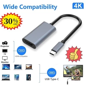 USB-C Type C to HDMI Adapter USB Cable 4K 30HZ For MHL Android Phone Tablet 💯DE - Picture 1 of 12