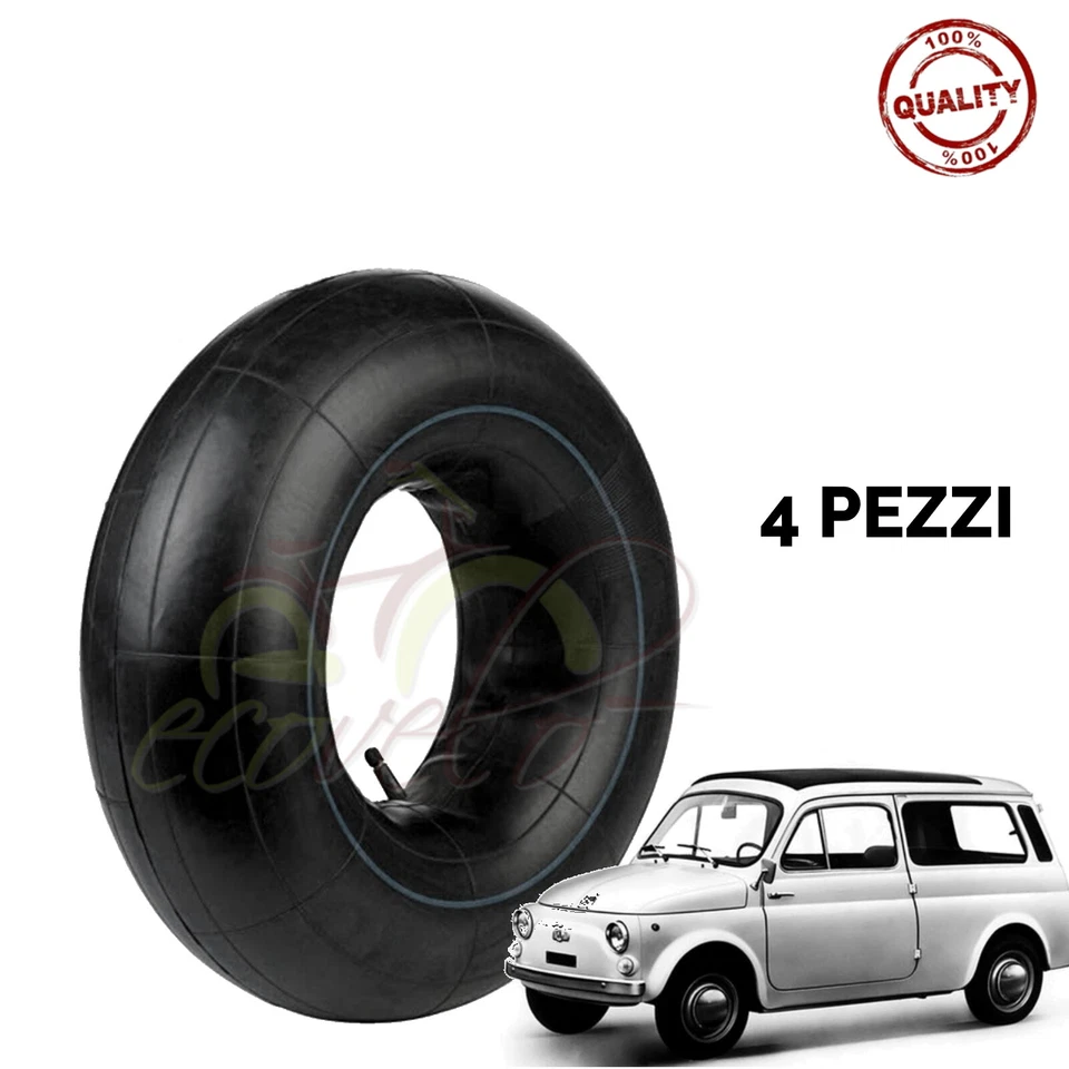 4 X CAMERE D'ARIA 125/135-12 VALVOLA GOMMA TR13 FIAT 500 EPOCA F/L/R GIARDINIERA - Image 1 of 1