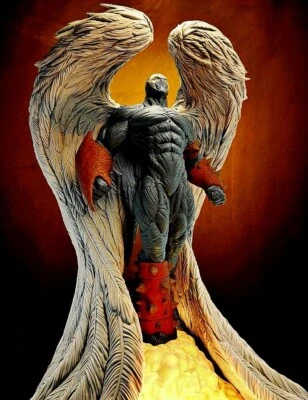 Estátua personalizada 1/4 Todd McFarlane Wings Of Redemption Spawn feita apenas 25!! - Imagem 1 de 4