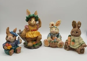 Vintage Easter Bunnies Ceramic Figurines  - Picture 1 of 3