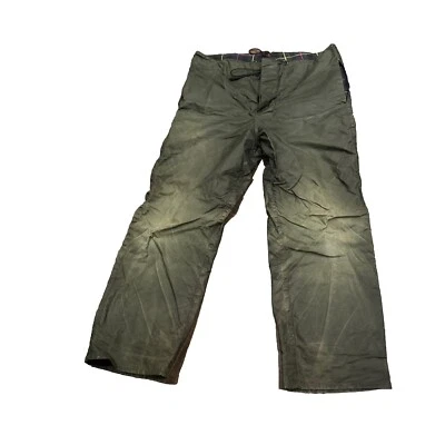House Of Hardy Waxed Pants Medium Plaid Lining Green Sz 36 X 28 Vintage Foto 1 de 4