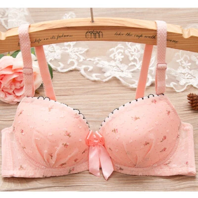 Девочек бюстгальтер комплект кружева цветочный с подкладкой на косточках дочь бюстгальтер трусы подарок - Изображение 1 из 4