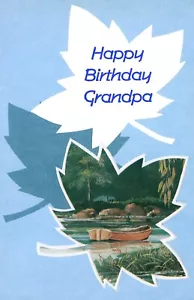 Tarjeta de ABUELO FELIZ CUMPLEAÑOS Nature, Leaf Boat Lake Pond por Popular Greetings +✉ - Imagen 1 de 5