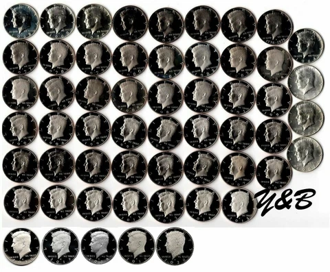 1964 - 2020 S Proof Kennedy Half Dollar Complete Set (include silver proof ,SMS) Cover